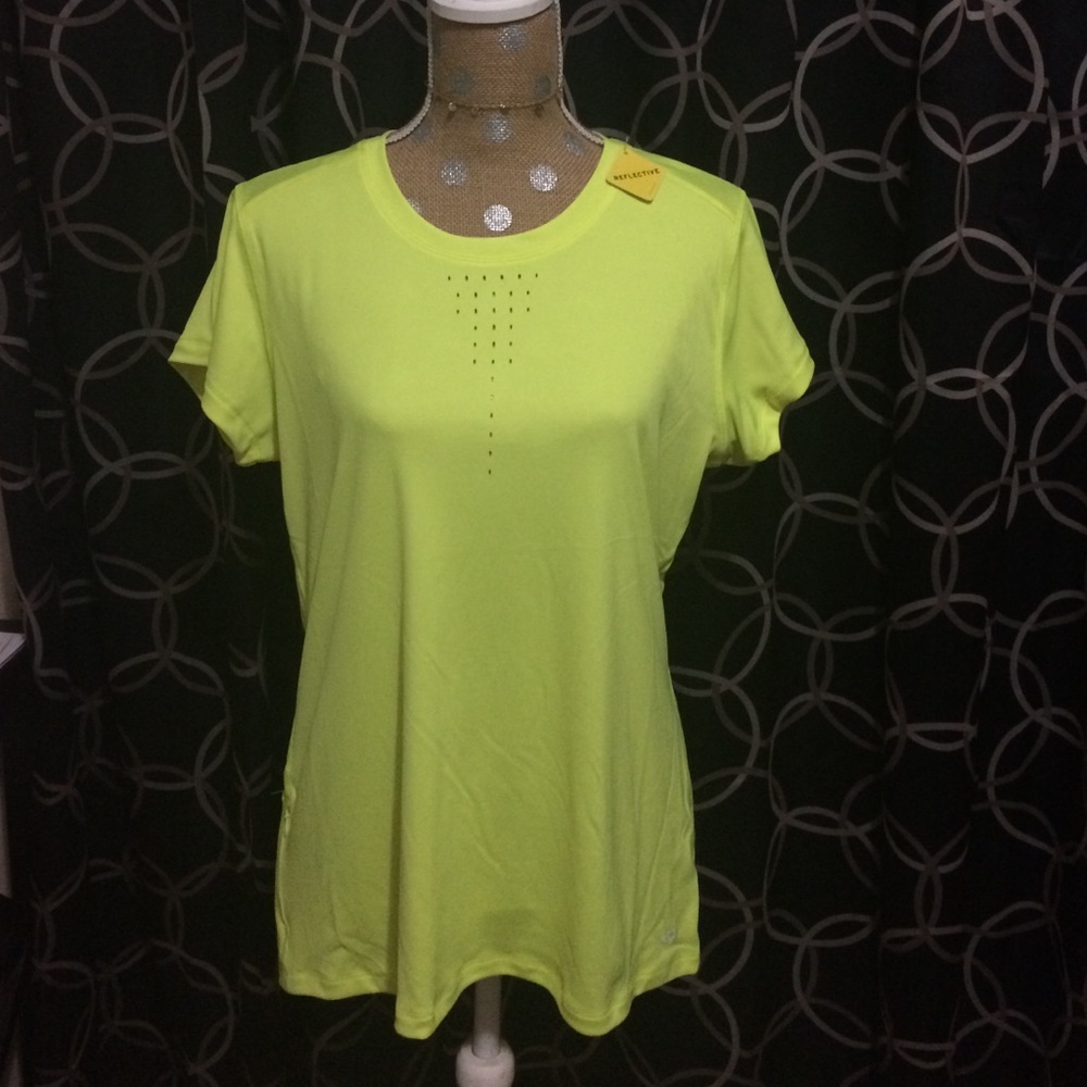 Champion neon yellow reflective top
